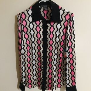 NWT per se silk shirt